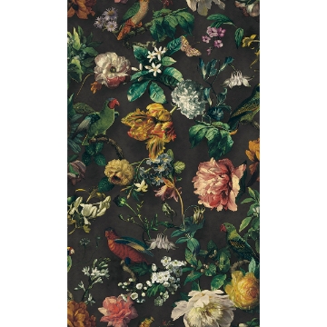 Picture of Claude Black Floral Wallpaper