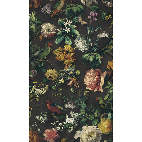307300 - Claude Black Floral Wallpaper - by Eijffinger