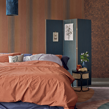 Show details for Pablo Orange Stripe Wallpaper