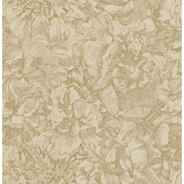 Picture of Auguste Gold Floral Wallpaper