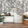 Picture of Flower Fall White Wall Mural