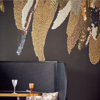 Picture of Left Fancy Feather Black Wall Mural