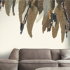 Picture of Left Fancy Feather Cream Wall Mural