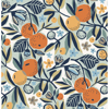 Picture of Navy Clementine Garden Peel and Stick Wallpaper