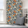 Picture of Navy Clementine Garden Peel and Stick Wallpaper
