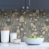 Picture of Blue Grey Papillon Flutter Peel and Stick Wallpaper