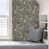 Picture of Blue Grey Papillon Flutter Peel and Stick Wallpaper