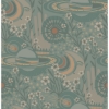 Picture of Teal Ethereal Cosmos Peel and Stick Wallpaper