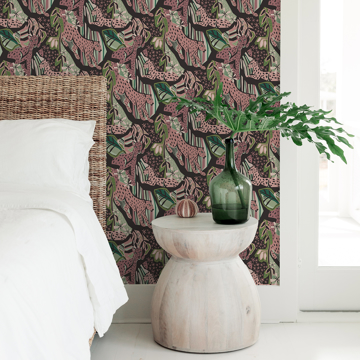 Show details for Plum Cat Nap Peel and Stick Wallpaper