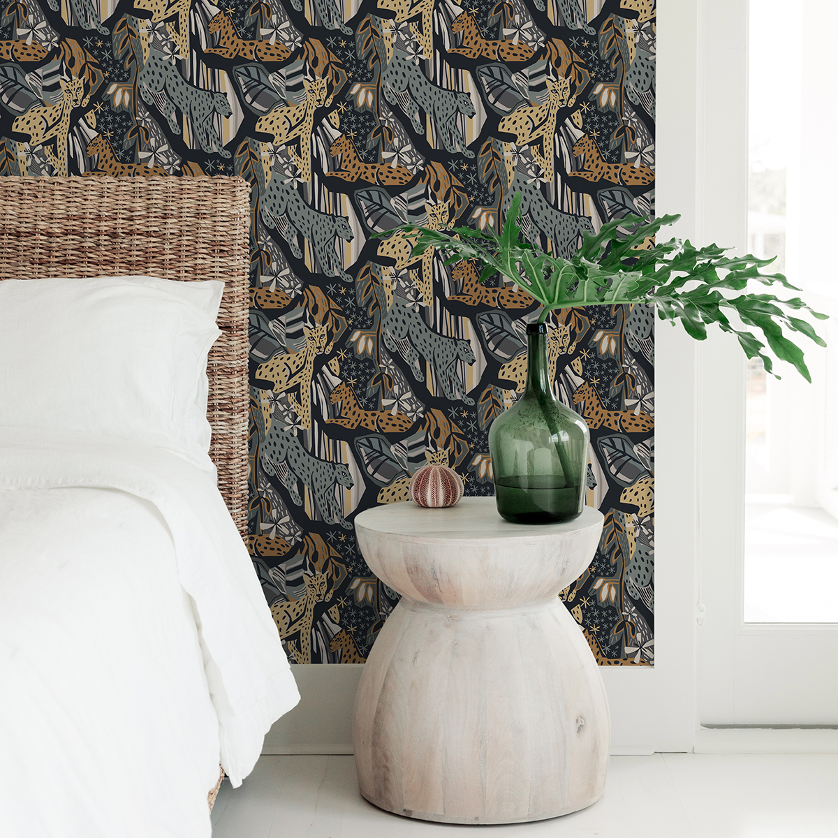 PLS4221 Navy Gold Cat Nap Peel and Stick Wallpaper by Pip & Lo x