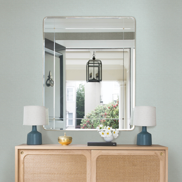 Show details for Nimmie Teal Woven Grasscloth Wallpaper