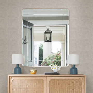 Show details for Nimmie Stone Woven Grasscloth Wallpaper