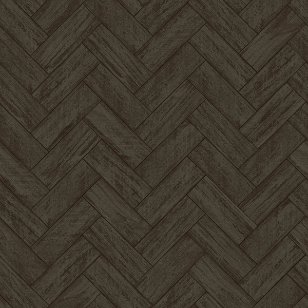Picture of Kaliko Charcoal Wood Herringbone Wallpaper