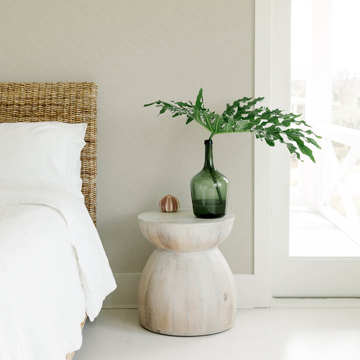 Show details for Kaliko Light Grey Wood Herringbone Wallpaper
