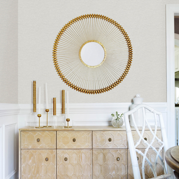 Show details for Gump Light Grey Faux Grasscloth Wallpaper