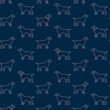 Picture of Yoop Dark Blue Dog Wallpaper