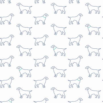 Picture of Yoop Off-White Dog Wallpaper