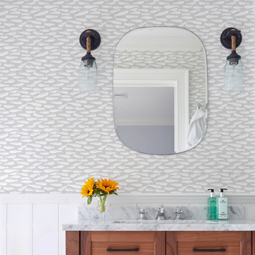 Show details for Nunkie Light Grey Sardine Wallpaper