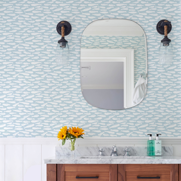 Show details for Nunkie Aqua Sardine Wallpaper
