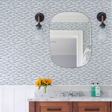 Show details for Nunkie Denim Sardine Wallpaper