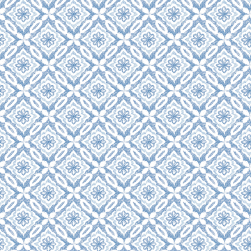 Picture of Hugson Blue Quilted Damask Wallpaper