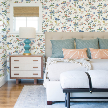 Show details for Jinjur Multicolor Bird Trail Wallpaper