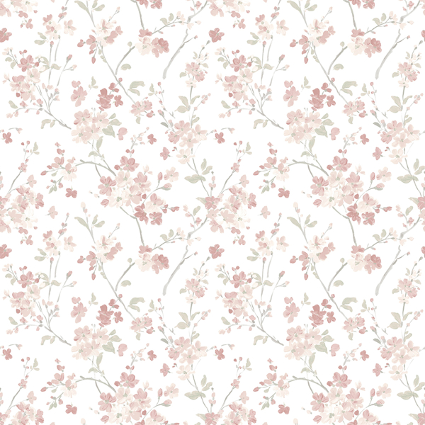 Picture of Glinda Rose Floral Trail Wallpaper