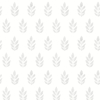 Picture of Ervic Light Grey Leaf Block Print Wallpaper
