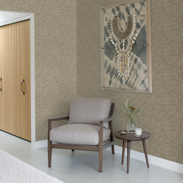 Show details for Lei Wheat Etched Leaves Wallpaper