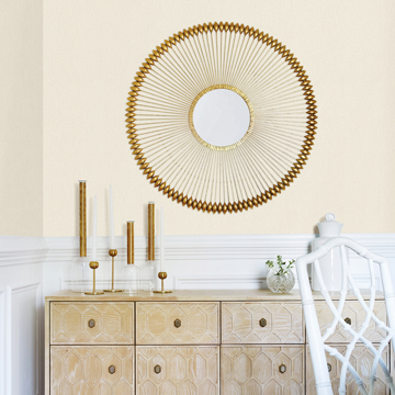 Show details for Sydney Cream Faux Linen Wallpaper