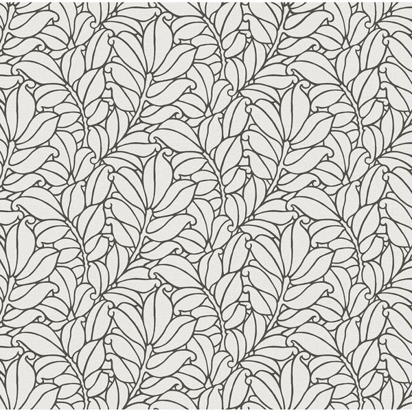 Picture of Coraline White Leaf Wallpaper
