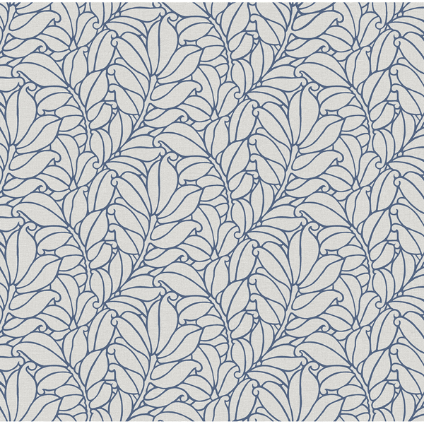 Picture of Coraline Blue Leaf Wallpaper