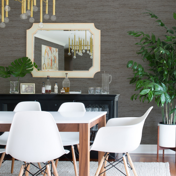 Show details for Lindsay Charcoal Chenille Wallpaper