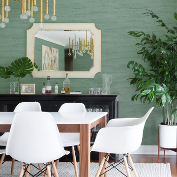 Show details for Lindsay Teal Chenille Wallpaper