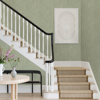 Picture of Justina Green Faux Grasscloth Wallpaper