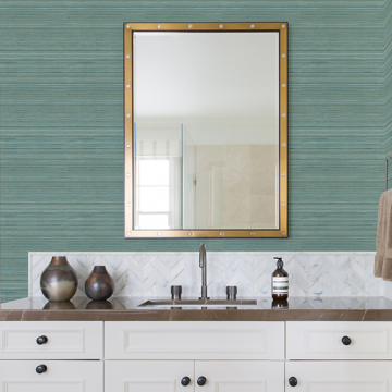 Show details for Skyler Teal Striped Wallpaper