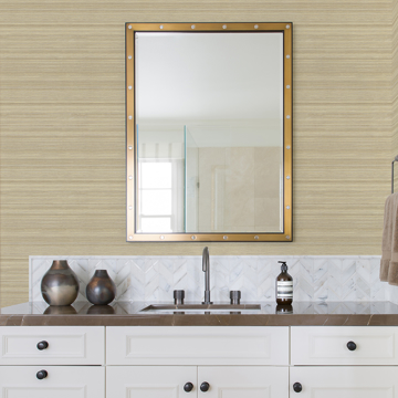 Show details for Skyler Khaki Striped Wallpaper