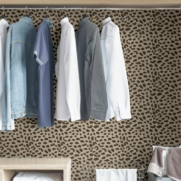 Show details for Tan Spotted Peel and Stick Wallpaper