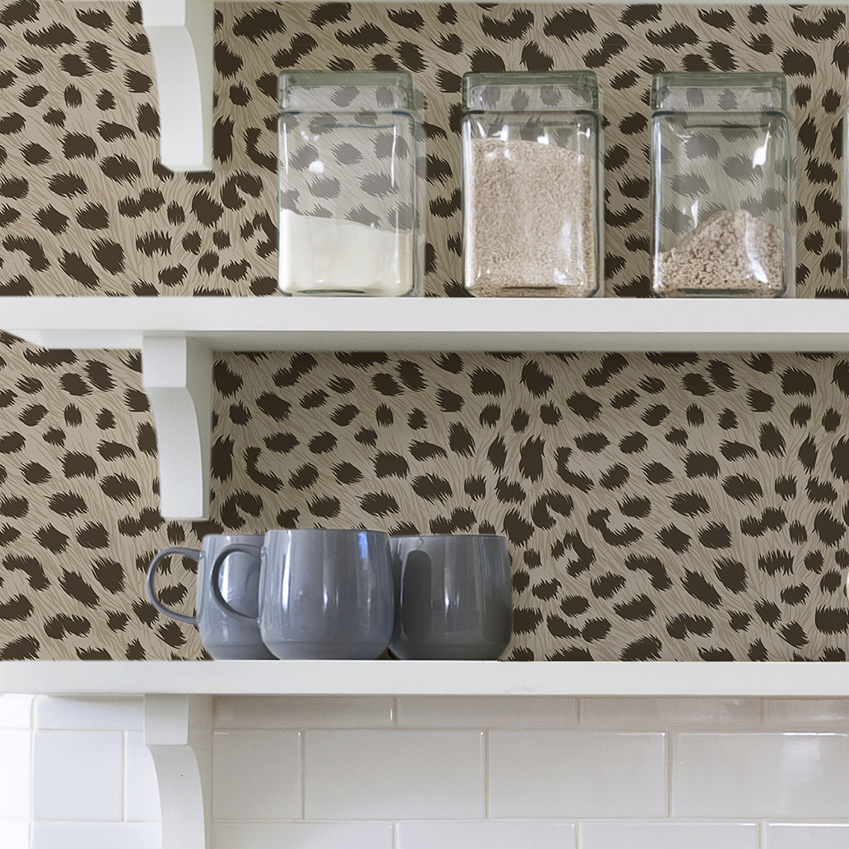 NUS3676 Tan Spotted Peel and Stick Wallpaper by NuWallpaper