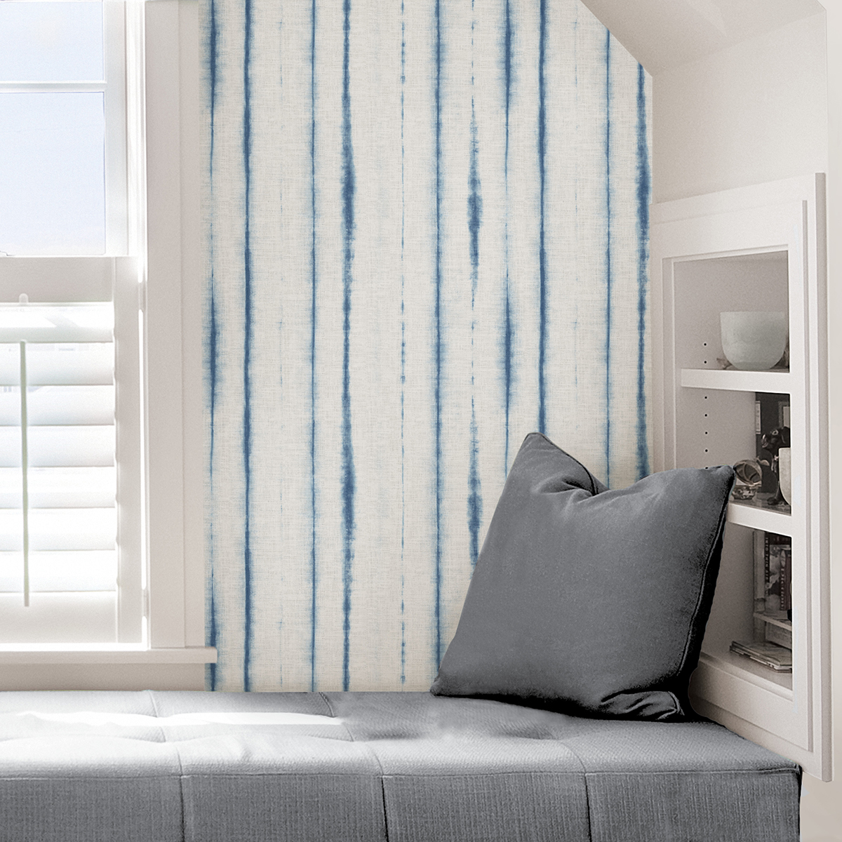 NUS4157 Blue Indigo Drops Peel and Stick Wallpaper by NuWallpaper