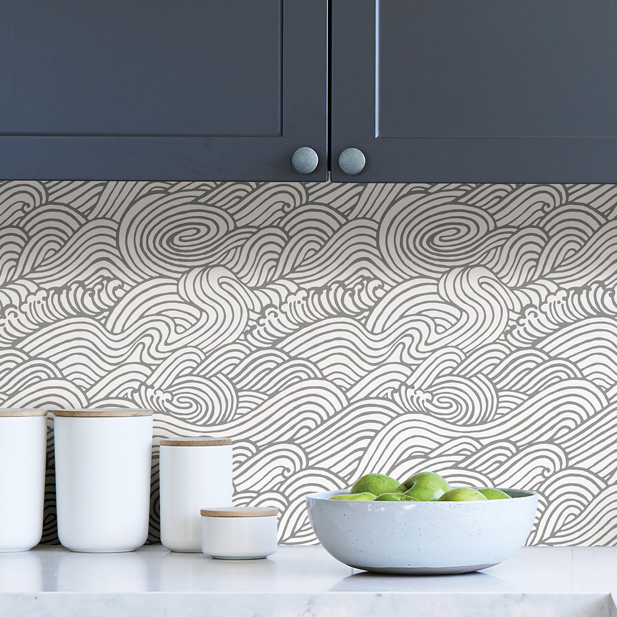 NUS4165 Grey Saybrook Peel and Stick Wallpaper by NuWallpaper