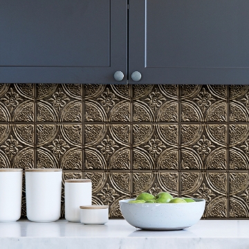 Wallpops Catalan Gray and White Peel and Stick Backsplash Tiles Contemporary 