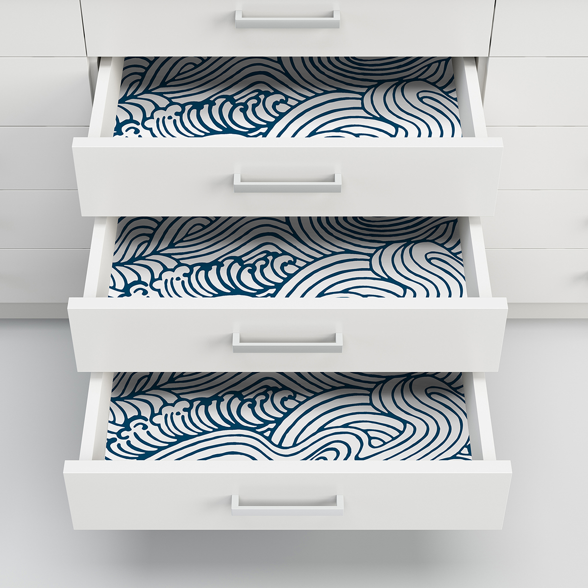 NUS3562 Navy Saybrook Peel and Stick Wallpaper by NuWallpaper