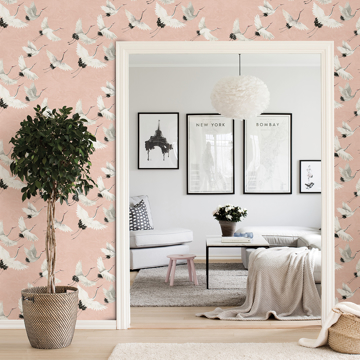 Show details for Pink Halcyon Peel and Stick Wallpaper