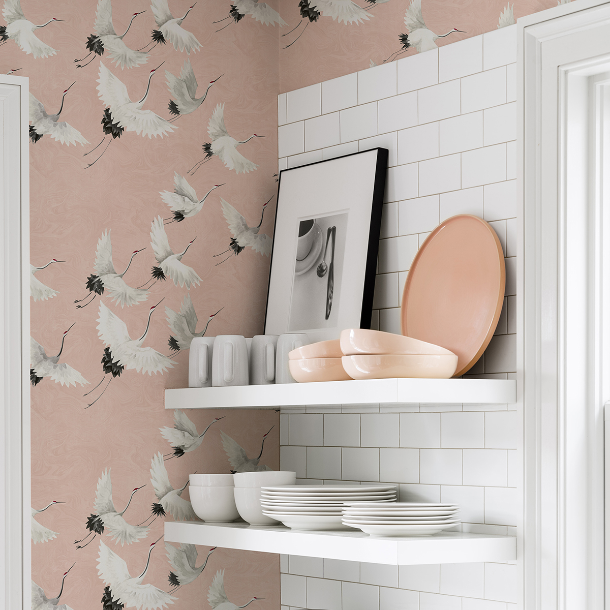 NUS4299 Pink Halcyon Peel and Stick Wallpaper by NuWallpaper