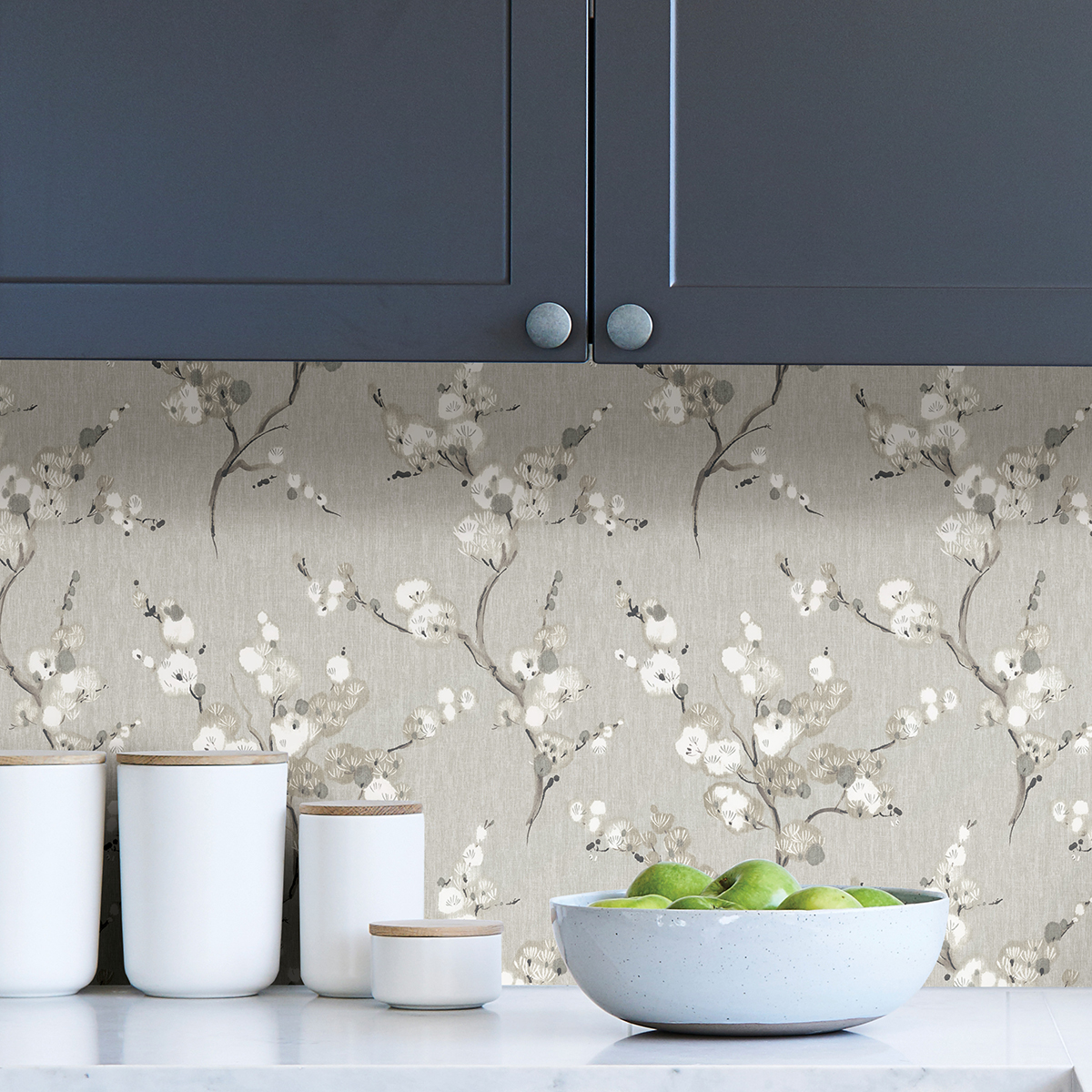 NUS4301 - Grey Mirei Peel and Stick Wallpaper - by NuWallpaper