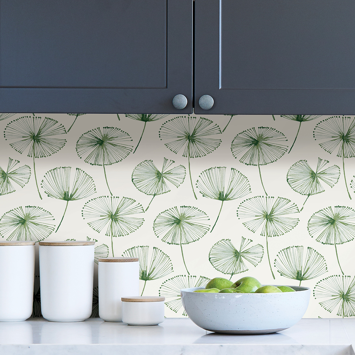 NUS4305 - Sage Aya Peel and Stick Wallpaper - by NuWallpaper