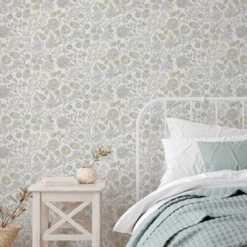 Show details for Blue and Green Southern Trail Peel and Stick Wallpaper