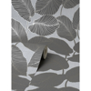 Picture of Larson Grey Leaf Wallpaper
