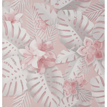 Picture of Dimensions Pink Tropical Wallpaper
